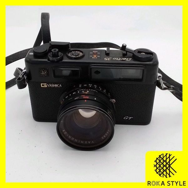 Yashica Electra 35 GT ヤシカ エレクトラ 黒 YASHINON-DX レンジファインダー フィルムカメラ動作未確認 長期保管品 60 W1h R8517
