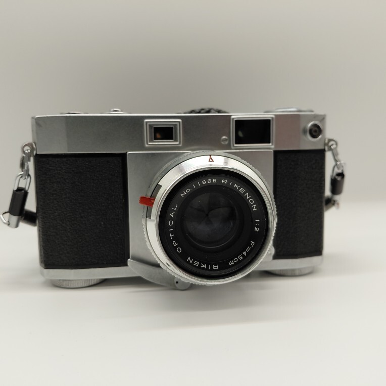 【動作未確認】RICOH 35 DeLuxe フィルムカメラ レンジファインダーカメラ/ RIKENON 1:2 F=4.5cm (12059)