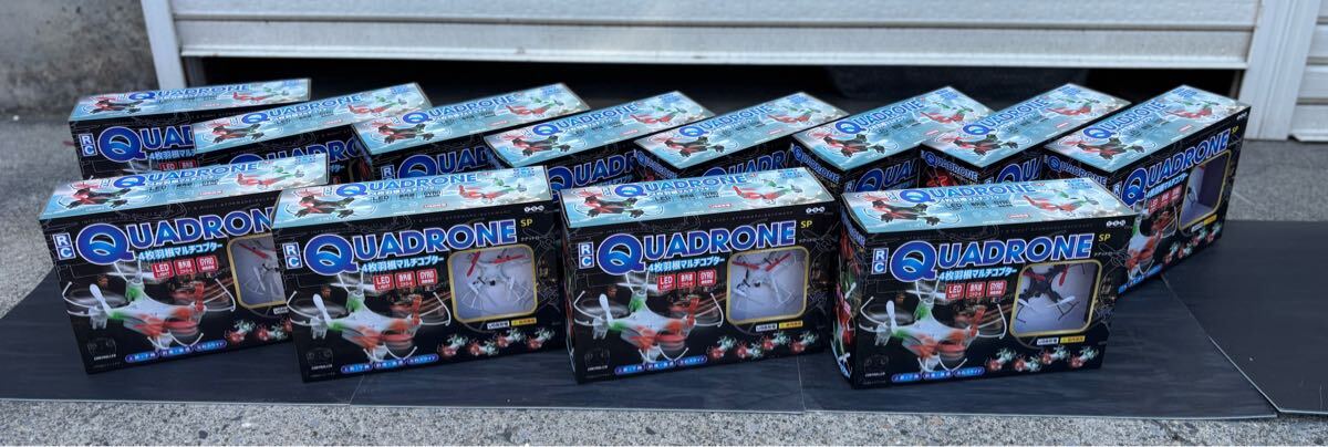 ドローン Y'SN社 RCQUADRONESP 4枚羽根 LEDライト 赤外線コントロール ジャイロセンサー 室内専用 小型ドローン USB充電 12個 まとめ売り