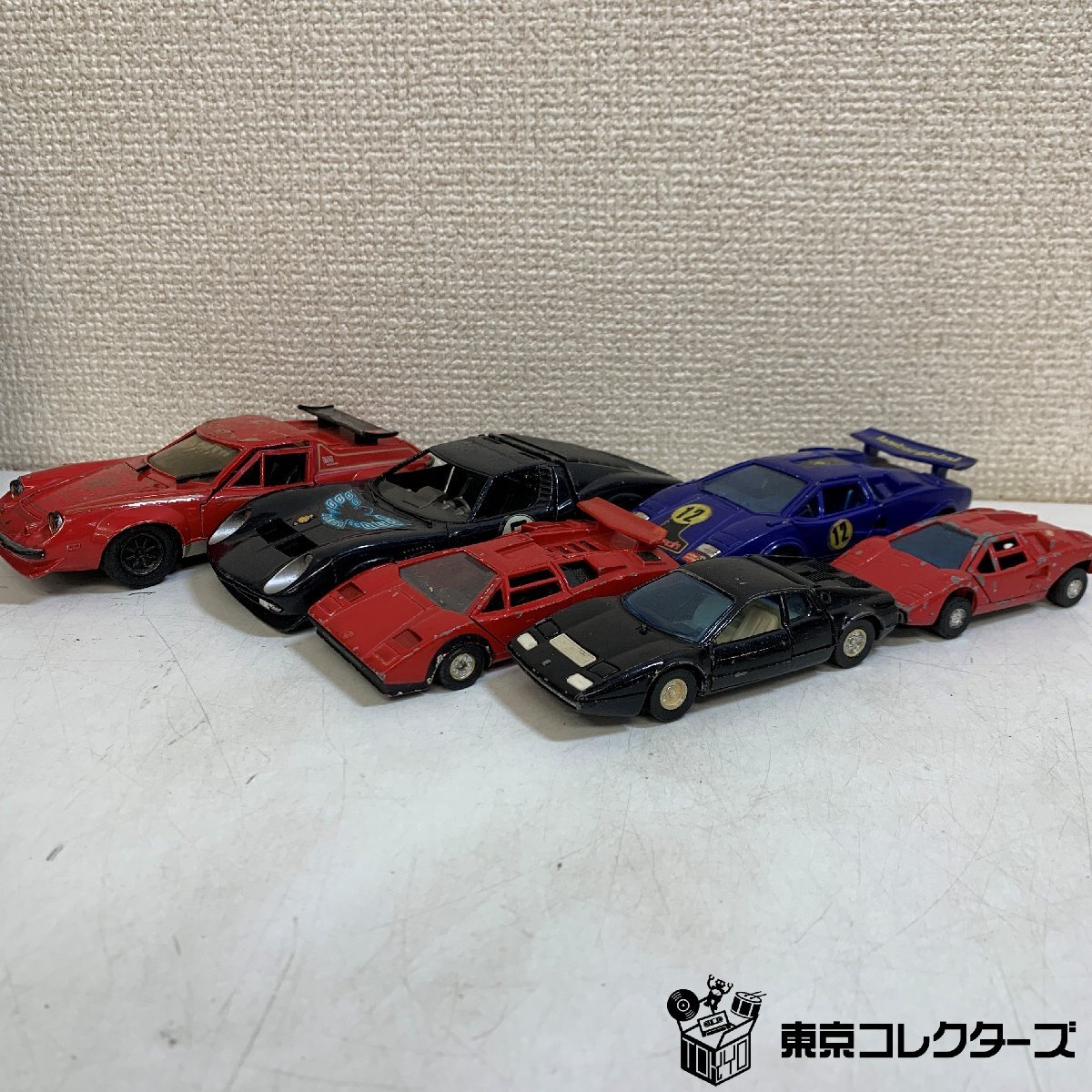 【ジャンク品まとめて6点】ミニカー SAKURA SHINSEI MINI BANDAI LOTUS フェラーリ ランボルギーニ ※タイヤ窓欠品/不良アリ※ 〇
