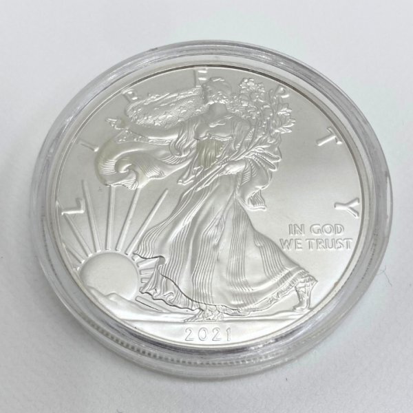 【即決】 ⑤ 2021年 アメリカ ウォーキング リバティ イーグル銀貨 1オンス 1ドル 貨幣 SV1000 純銀 硬貨 未使用 送料無料