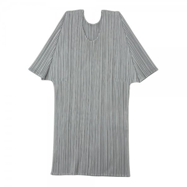 【即決】 プリーツプリーズ PLEATS PLEASE イッセイミヤケ ISSEY MIYAKE プリーツ Tシャツ PP55-JK103 サイズ3 トップス グレー系 美品