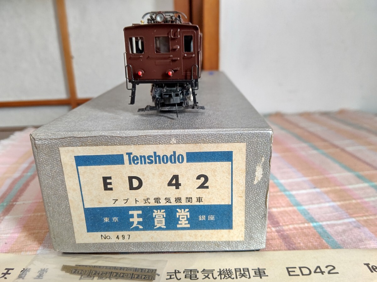 103 HOゲージ 天賞堂 ED42 アプト式電気機関車 専用箱プレート等付属 動作未確認