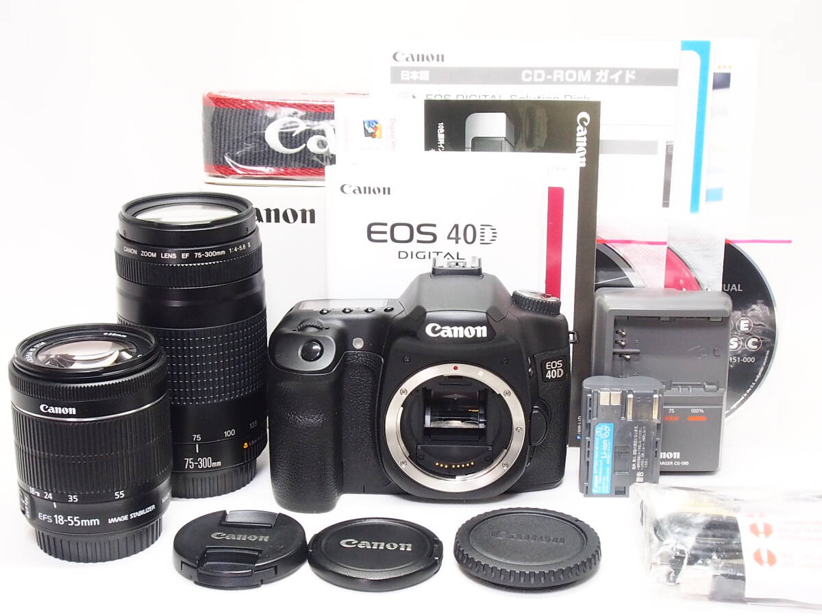 ■美品■ キヤノン Canon EOS 40D ダブルレンズセット 《 動作光学良好 付属品元箱 》 #25067581