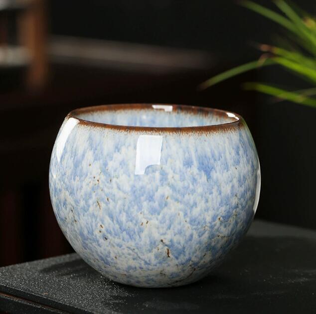 新品抹茶碗 抹茶茶碗 天目茶碗 曜変天目茶碗 茶道具 お茶碗 国宝 茶道 茶碗 窯変天目茶碗 油滴天目 茶道具 茶器 初心者 陶芸用品ブルー