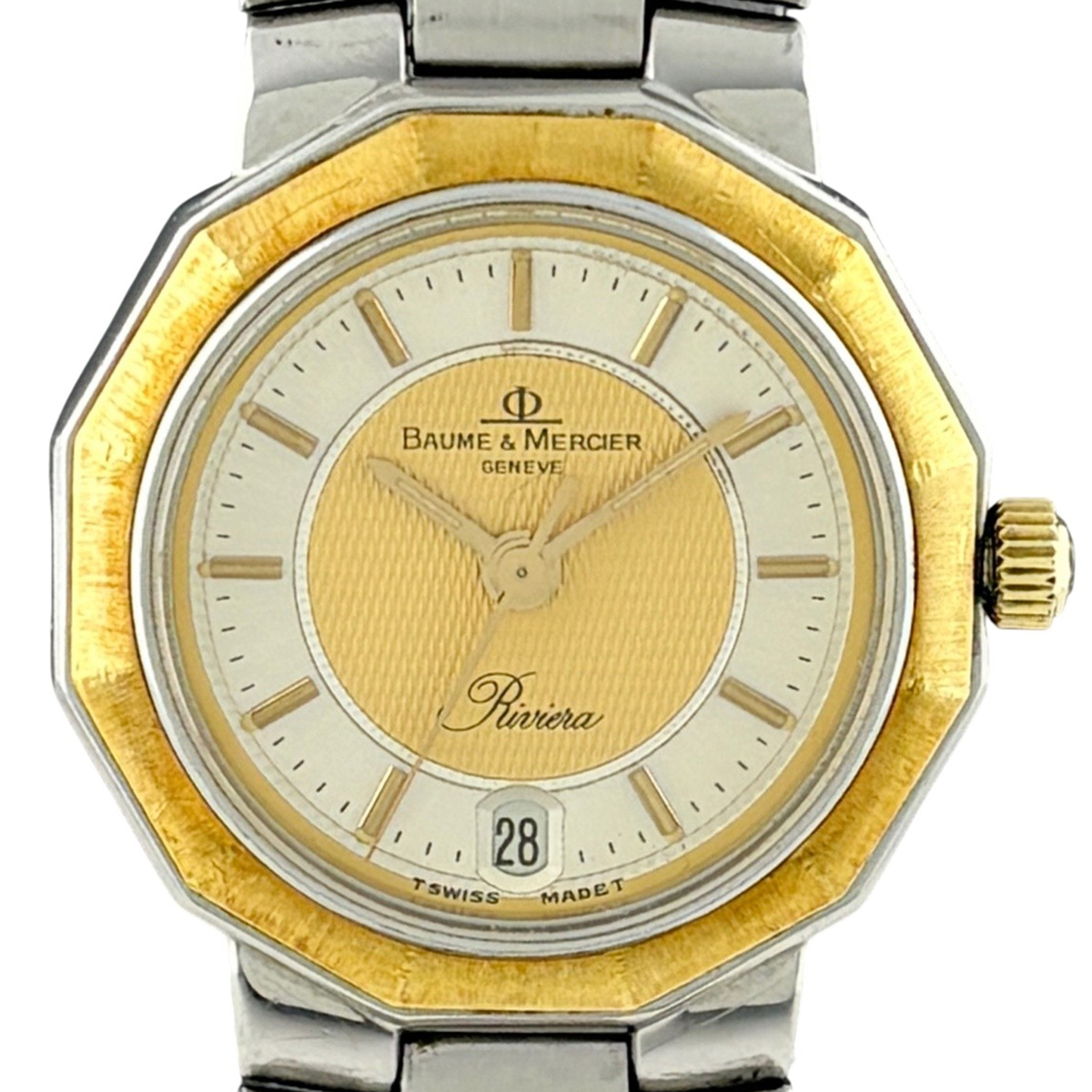 ボーム＆メルシェ Baume & Mercier リビエラ 5231.038 腕時計 SS YG GP クォーツ シルバー レディース 【中古】