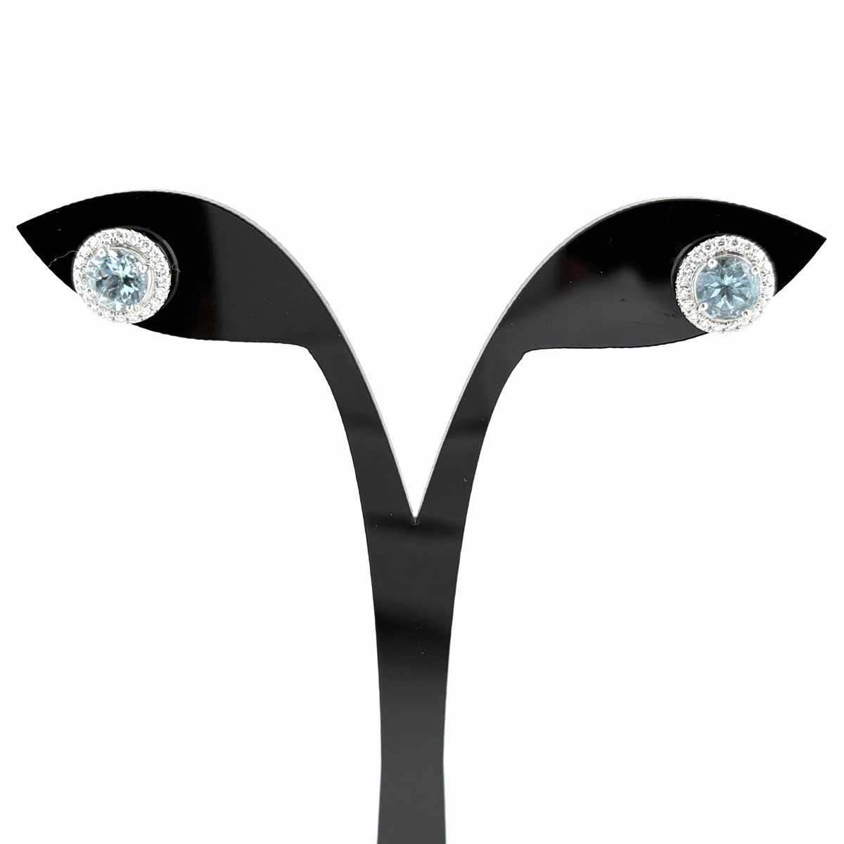 ティファニー TIFFANY&Co. ソレスト ピアス プラチナ アクアマリン メレダイヤ ピアス Pt950 ダイヤモンド レディース 【中古】