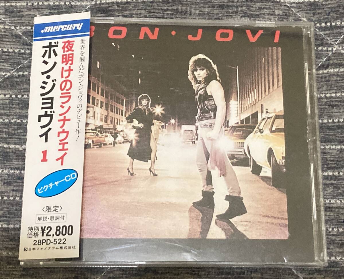 帯付 / ボン・ジョヴィ / 夜明けのランナウェイ / ピクチャーCD / 28PD 522