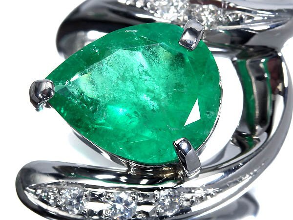 IRM18357S【1円～】新品【RK宝石】《Emerald》極上エメラルド 特大3.68ct!! 極上ダイヤモンド Pt900 超高級リング ダイヤ