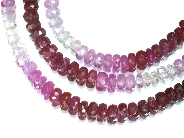 R17784.6SS【1円～】新品【RK宝石】≪Ruby≫ 天然ルビー 天然ピンクサファイア 天然ホワイトサファイア K18WG 高級 ビーズ ネックレス
