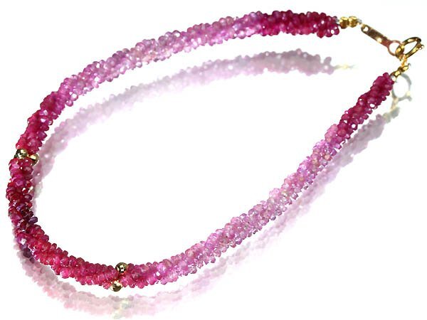 Z18504T【1円～】新品仕上【RK宝石】≪Ruby≫ 天然ルビー 天然ピンクサファイア K18 高級 ビーズ ブレスレット