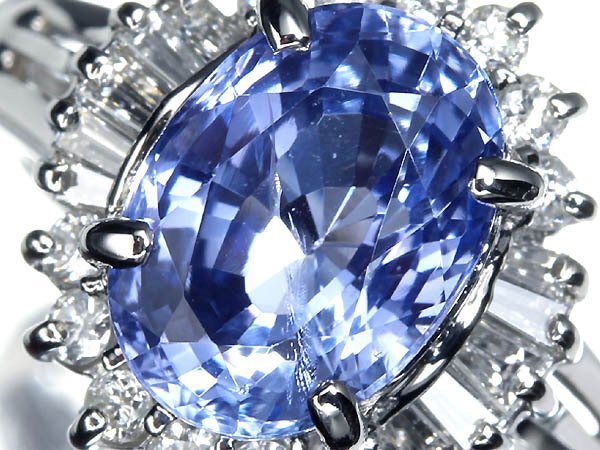 RM18397SS【1円～】新品【RK宝石】《Sapphire》極上非加熱サファイア 特大3.39ct 極上ダイヤモンド Pt850 超高級リング ダイヤ