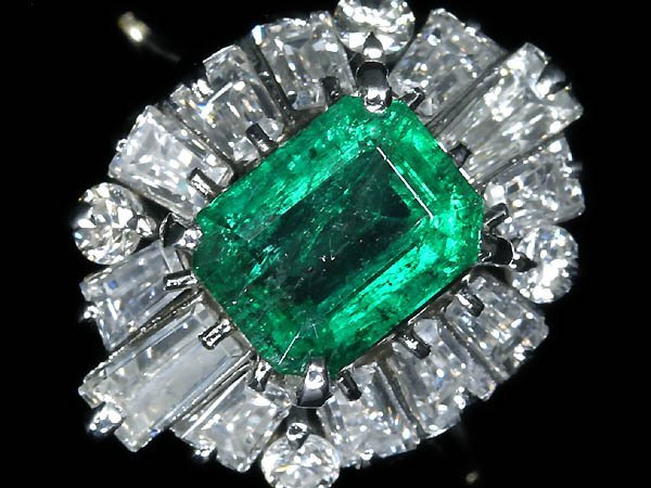 RM18565SS【1円～】新品仕上【RK宝石】≪Emerald≫ 豪華!! 極上エメラルド 大粒1.05ct 極上ダイヤモンド 1.06ct Pt900 超高級リング ダイヤ