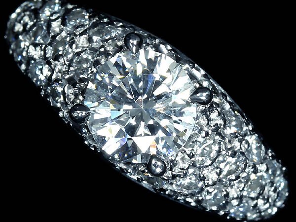 IIU18552SS【1円～】新品【RK宝石】《DIAMOND》極上ダイヤモンド 特大1.005ct 極上脇石ダイヤモンド 総計0.56ct Pt900 超高級リング ダイヤ