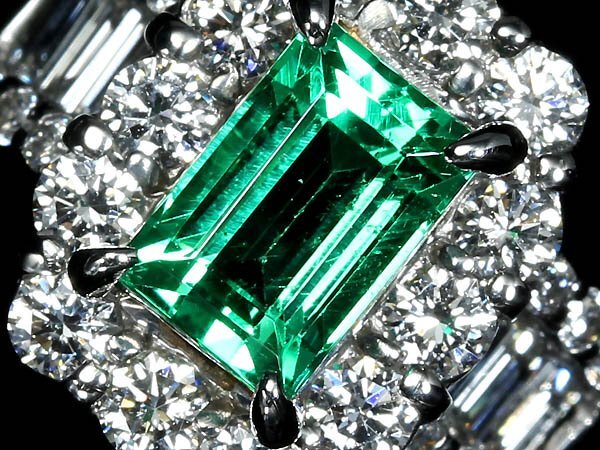 OZZ18507T【1円～】新品【RK宝石】ロシア産 極上ノンオイル エメラルド 特大1.06ct 極上ダイヤモンド 1.11ct Pt900 超高級リング No Oil