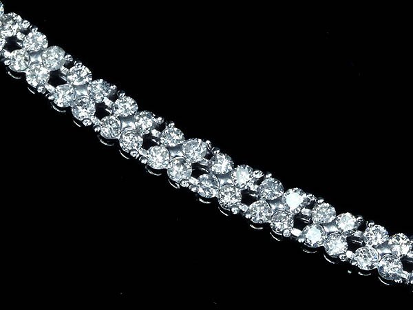 VVM18482T【1円～】新品【RK宝石】≪Diamond≫ 極上ダイヤモンド 総計5.00ct!! Pt850 超高級 テニス フルエタニティ ブレスレット ダイヤ