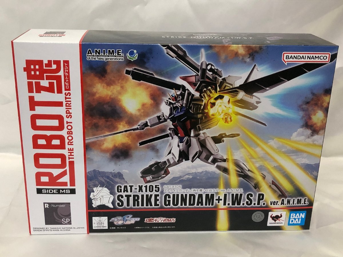 (未開封品) ROBOT魂 GAT-X105 ストライクガンダム(再生機)+I.W.S.P. ver. A.N.I.M.E. 「機動戦士ガンダムSEED」 フィギュア