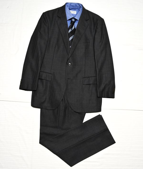 341★ドーメル×サヴィルロウ『極上の逸品』Savile Row Dormeuil#品格あるグレーストライプ#大人のお洒落を演出#富裕層の華美なスーツ91AB6