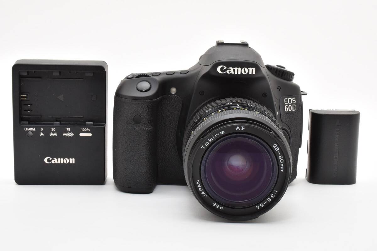 【美品】キヤノン Canon EOS 60D + Tokina 28-80mm デジタル一眼レフレンズセット ♯E1101E22035GGH