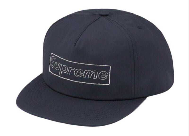 【国内正規】 Supreme 21ss KAWS Chalk Box Logo 5-Panel cap 帽子 navy / キャップ
