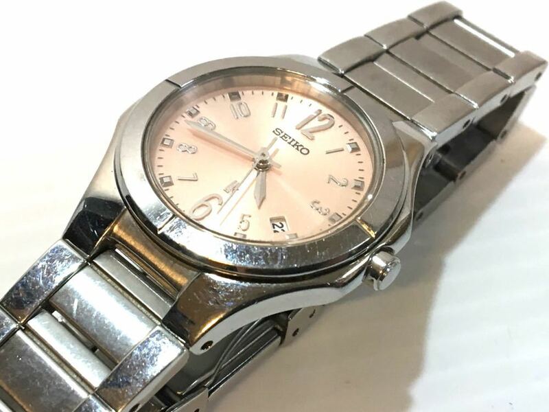 動作良好 SEIKO LK ルキア 7N82-0620 腕時計 レディース　クォーツ QUARTZ シルバー ピンク