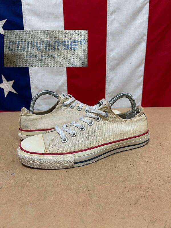 ★90's★USA製★CONVERSE★コンバース★ALL STAR★オールスター★スニーカー★ローカット★キャンバス生地★OLD★vintage★6 1/2★25cm★