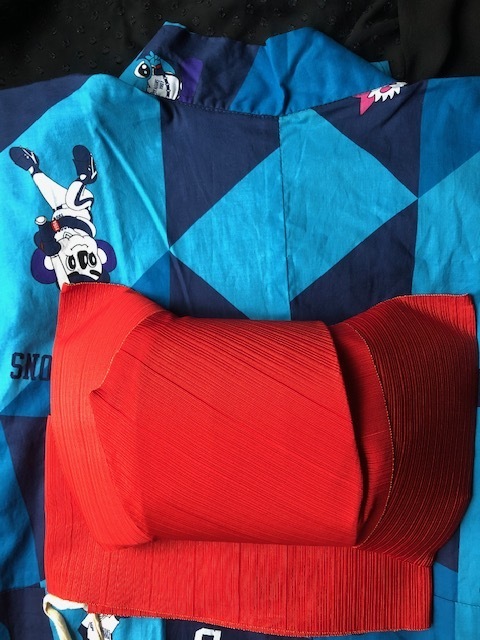 中日ドラゴンズ　応援　浴衣　帯　セット　シャオロン　パオロン　ドアラ　　フリーサイズ　赤、青、紺