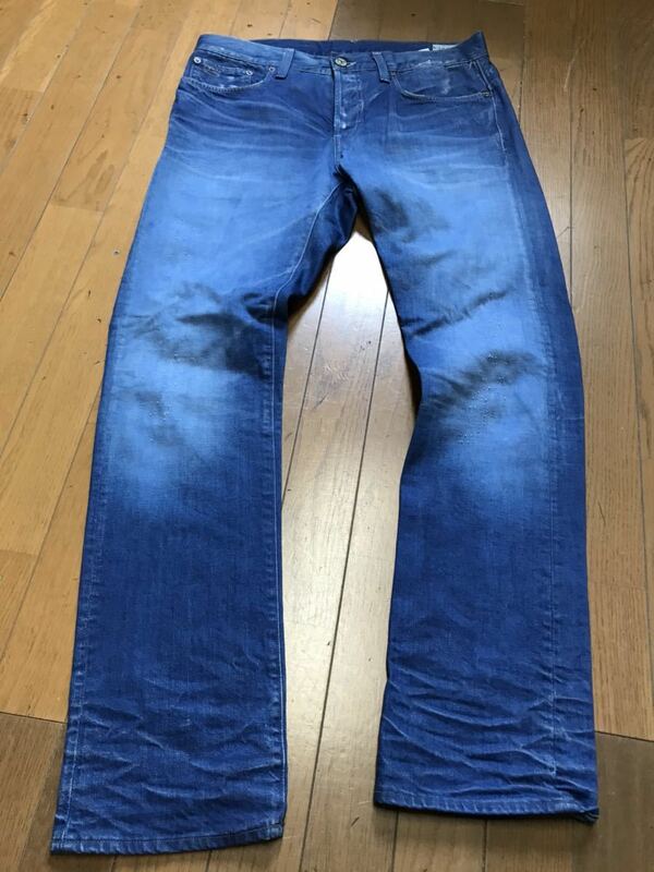 O-6 G-STAR RAW デニムパンツ　コットンパンツ　W34 イタリア製　3301