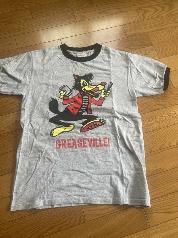 レア！GREASEVILLE グリースヴィル　Tシャツ　コーム付き　Mackshow colts アトラクションズ　ウルフズヘッド　コルツ　ロカビリーナイト