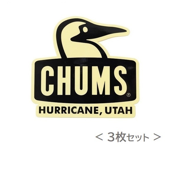 チャムス Sticker ステッカー CHUMS Booby Face ブラック CH62-1124 新品 ＜ ３枚セット ＞