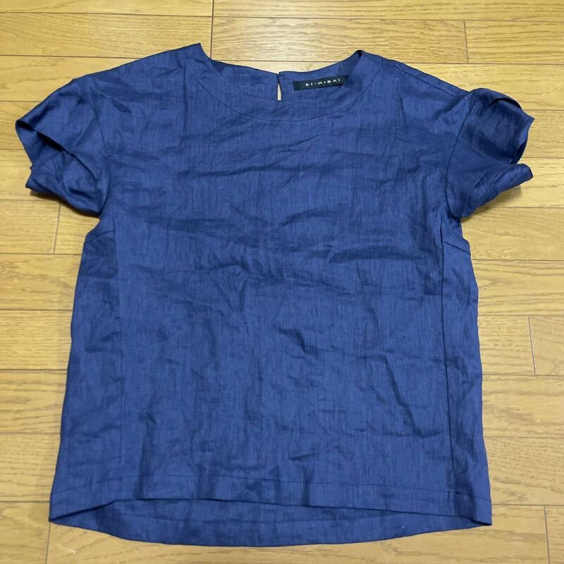 送料無料■SI-HIRAI スーヒライ リネン 半袖 プルオーバー サイズ38　日本製