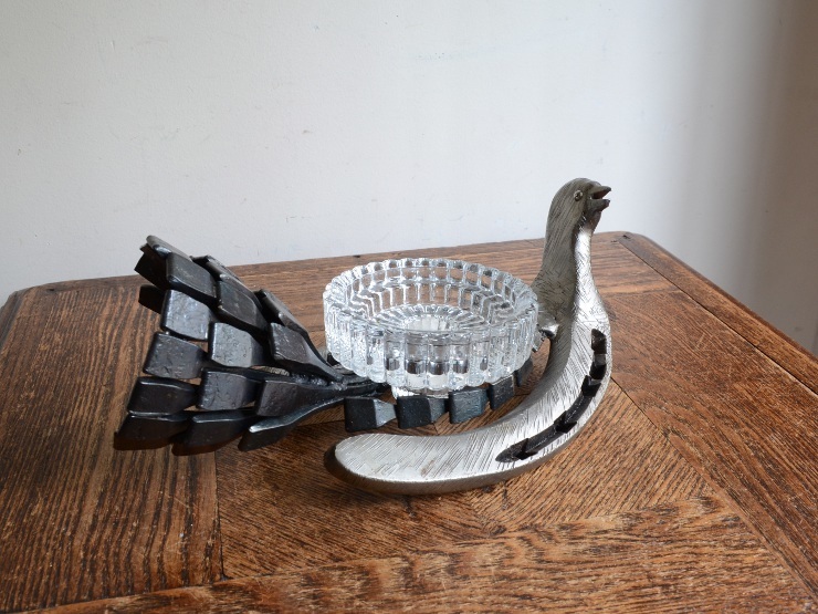 アンティーク雑貨鉄オブジェ北欧ヴィンテージデザイン蝋燭立て 鳥モチーフ アイアンキャンドルスタンド ガラスホルダー