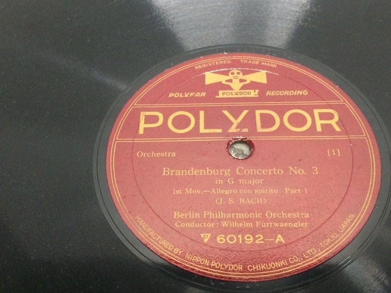 SP盤 2枚 日本POLYDOR バッハ ブランデンブルク協奏曲第3番 フルトヴェングラー 60192-60193 ICR