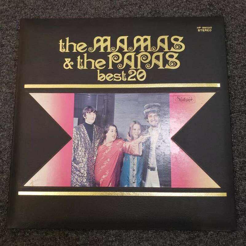 【K2106】 the MAMAS & the PAPAS best 20 レコード 長期保管 中古 海外 アーティスト 