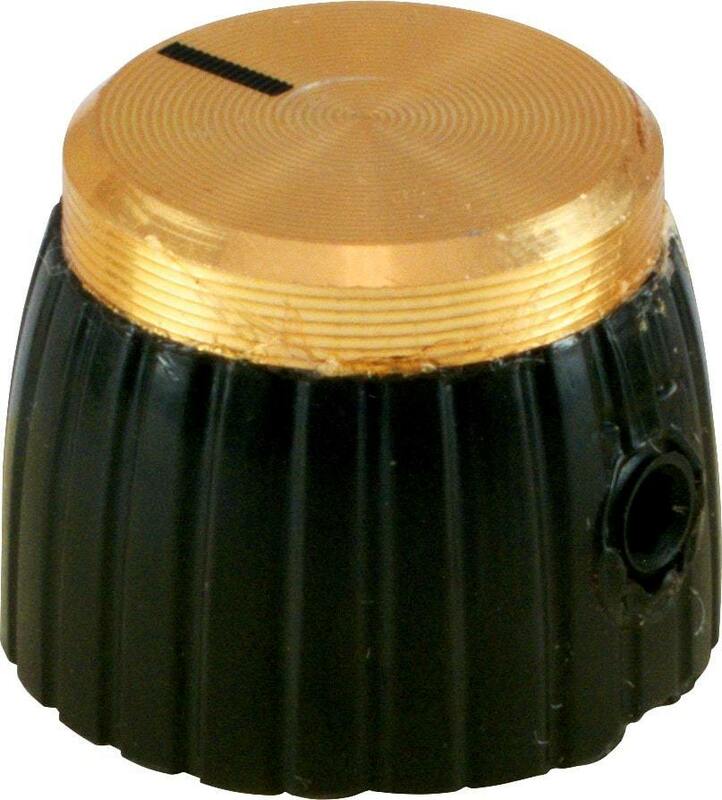 ノブ Knob - Marshall, Brown, Gold Cap, Set Screw, Single [送料170円から 同梱可]