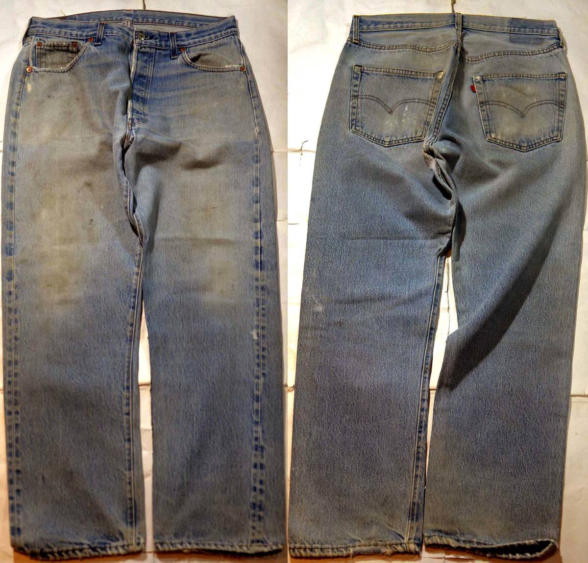 t682/LEVIS501赤耳 ヴィンテージ オリジナル ゆったり ヒゲ！80's
