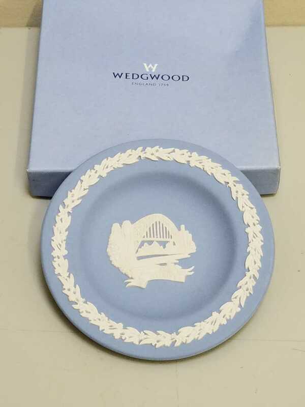 未使用 WEDGWOOD ウェッジウッド ジャスパー ミニトレイ シドニー プレート 飾皿 ラウンドトレイ ミニプレート