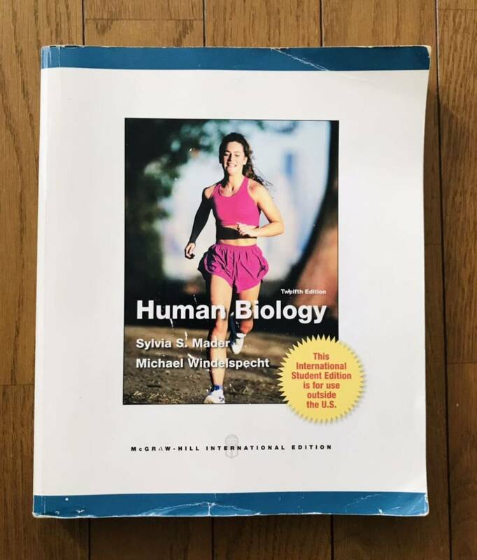 Human Biology Twelfth Edition McGraw Hill Higher Education International Student Edition Book人間生物学 遺伝学 進化 解剖学used