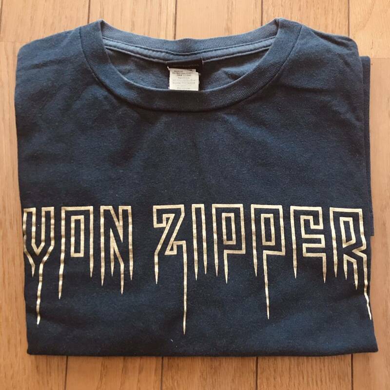 VON ZIPPER GOLD LOGO T shirts M ボン ジッパー 金色ロゴ Tシャツ M used