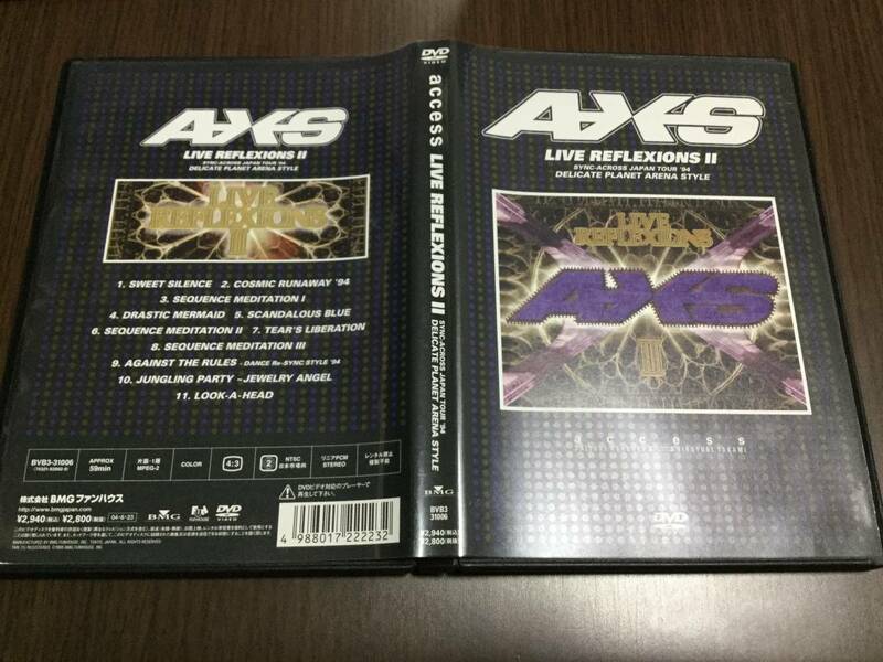 ◆動作OK セル版◆access LIVE REFLEXIONS II SYNC-ACROSS JAPAN TOUR'94 DELICATE PLANET ARENA STYLE DVD AXS 浅倉大介 貴水博之