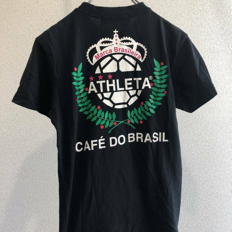ATHLETA アスレタ サッカー フットサル 半袖Tシャツ Sサイズ ブラック（ふ73）