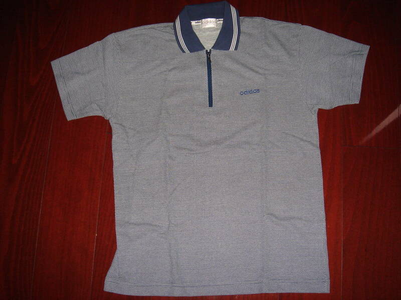 アディダス　デサント製　ポロシャツ　90年代ビンテージ品 ブルー