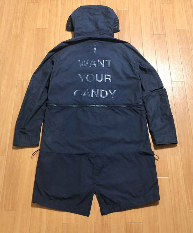 UNDERCOVER 14SS メッセージプリント モッズコート ジザメリ 多ジップ切替 ＩWANT YOUR CANDY アンダーカバー