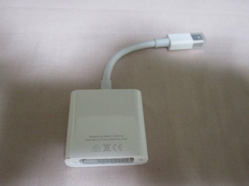 鶯】　アップル　Apple A1305　純正 Mini DisplayPort DVIアダプタ　中古美品
