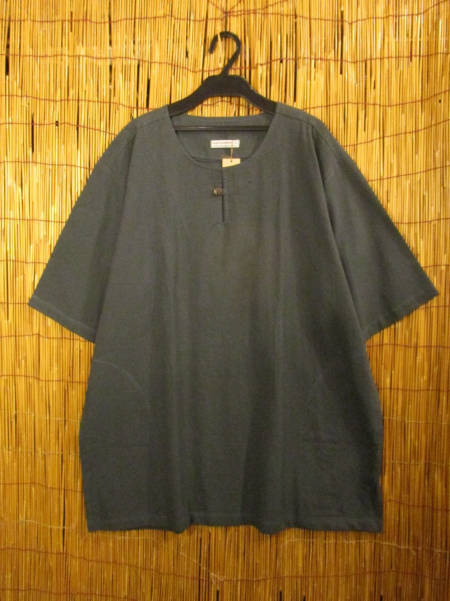 ⑨新品＊男女兼用＊コットン素材＊一つボタン＊ハーフスリーブ＊プルオーバー＊２ＸＬ
