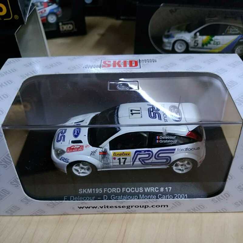 SKID 1/43 FORD FOCUS RS WRC フォード フォーカス 2001 モンテカルロ　ラリー　デルクール