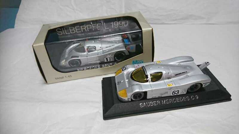 Mercedes-Benz SILBERPFEIL SILVERARROW C9 C-11 メルセデス・ベンツ シルバーアロー 1/43 MaxModels 2台セット1台はジャンク 