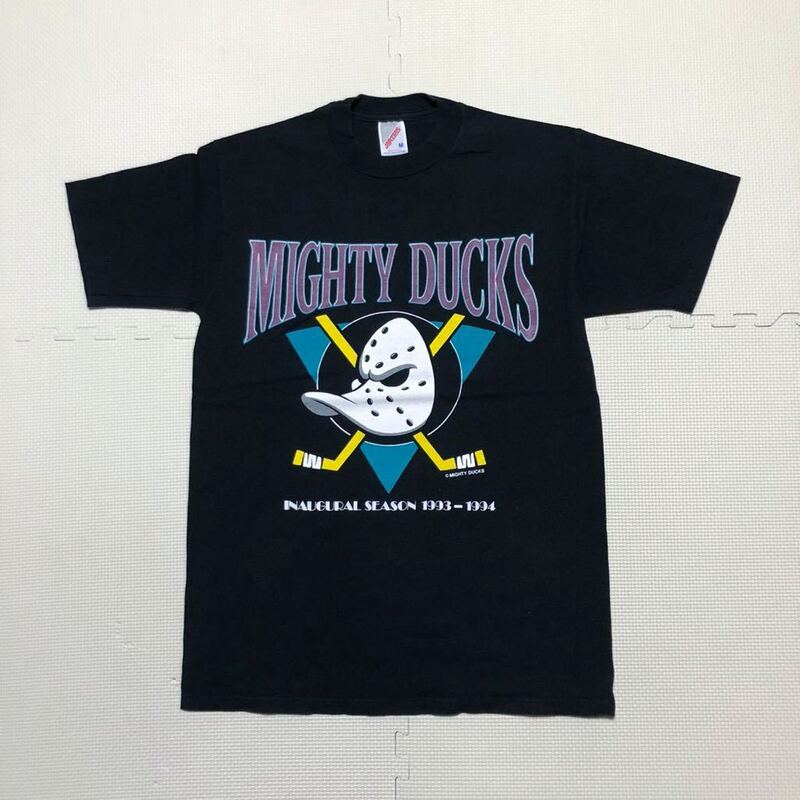 90's USA製 MIGHTY DUCKS マイティーダックス 半袖 Tシャツ Mサイズ JERZEES