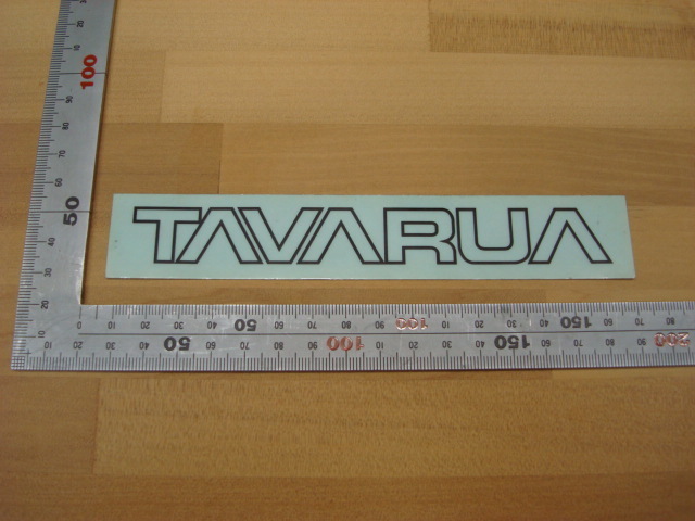 新品TAVARUA（タバルア）ロゴステッカー ブラックXクリア（小）