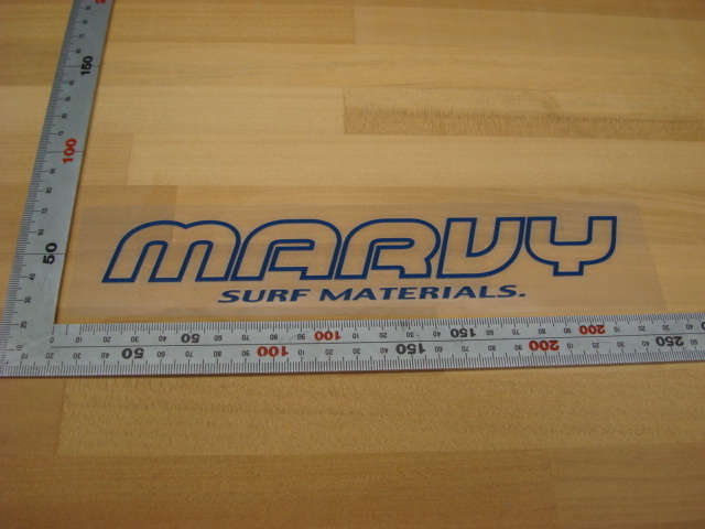 新品 MARVY WETSUITS (マーヴィーウエットスーツ) ロゴカッティングステッカー ブルー（中）